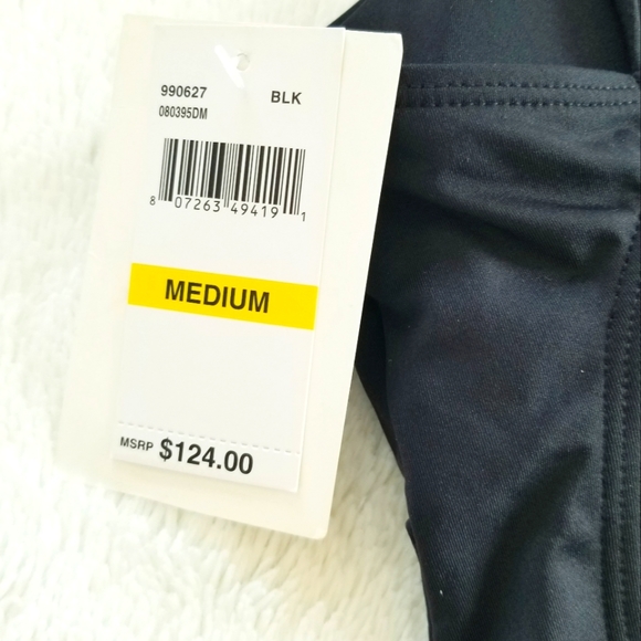 BECCA Asymmetric One Shoulder Strap Black Sexy One Piece Swimsuit Bikini NWT - Picture 9 of 16